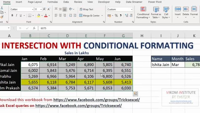 Intersection with match and index