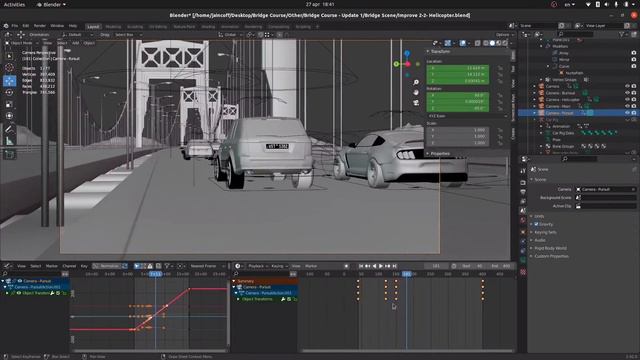 24. Car Pursuit Camera Animation