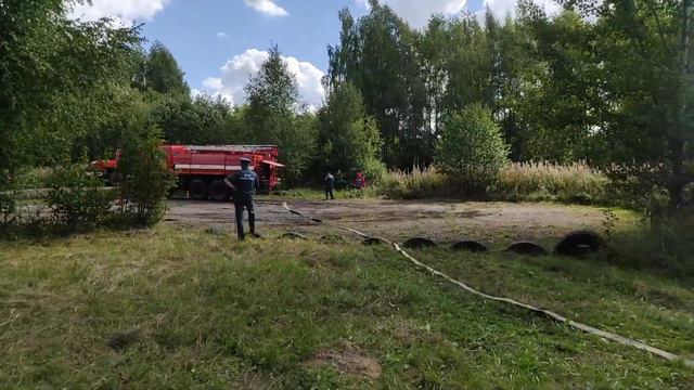 Пожарный биатлон проходит на полигоне в Ярославле