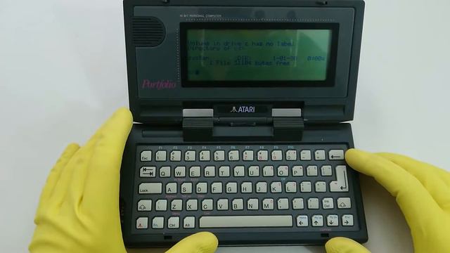 ASMR show: ⏩  Atari Portfolio from 1989 - does it need repair 💓 16-bit Palmtop #speedASMR video