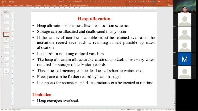 38  PVRamanaMurthy  Static  Runtime Stack and Heap Storage Allocation