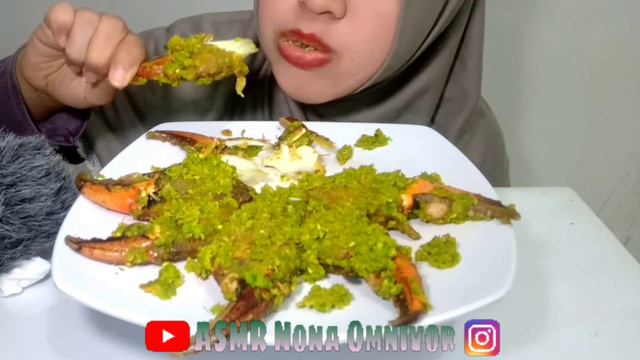 MUKBANG ASMR + MASAK CHILI CRAB - KEPITING CABE IJO ALA TANBOY KUN | Cooking Eating Sounds Indonesi