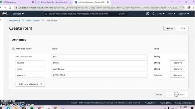 To Create And Query A Nosql Table By Using Dynamodb In AWS