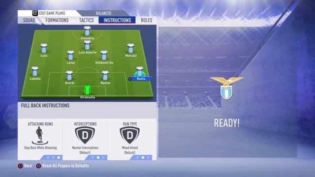 FIFA 19 Lazio REVIEW - Best Formation, Best Tactics and Instructions