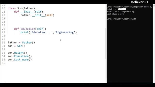 Method overriding in python in Telugu | Learn Python in Telugu | Lesson - 35