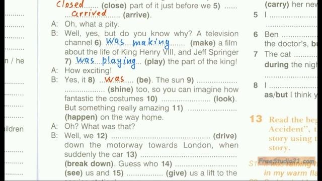 Enterprise 2 | WB | Unit 4 | Ex10 P.19 | Past Simple и Past Continuous