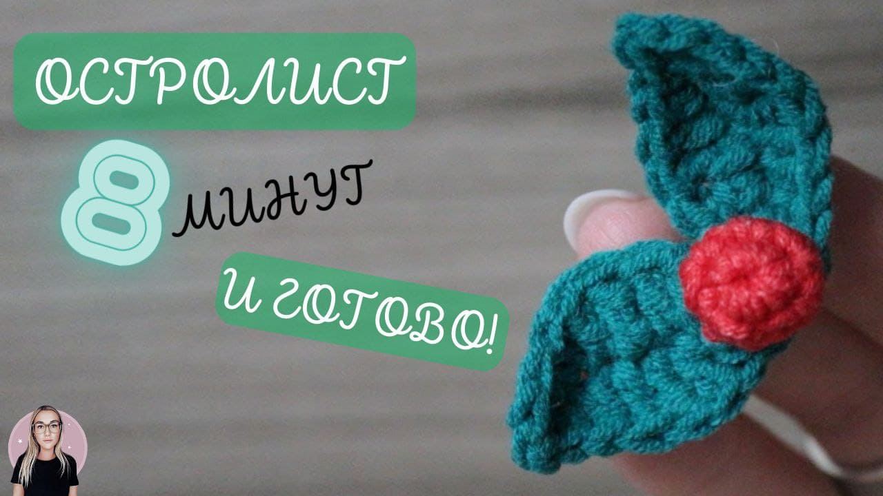 Немного пряжи, всего 8 минут и ОСТРОЛИСТ? готов