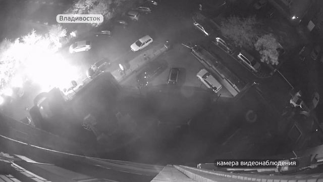 Появились кадры с поджигателями авто во Владивостоке