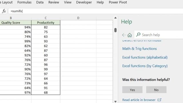 Want to Know More about MS Excel Functions . . Click on the Function OR Press F1 Key.