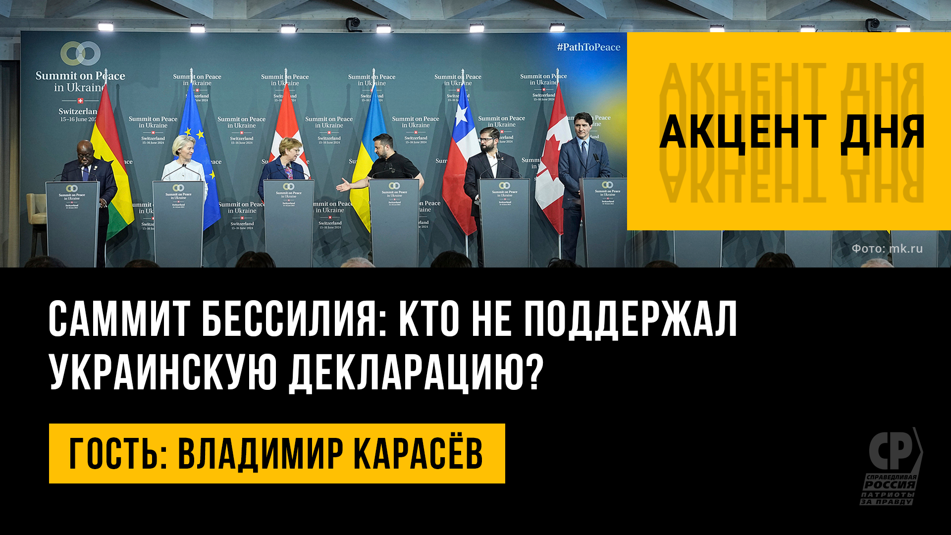 Саммит бессилия: кто не поддержал украинскую декларацию? Владимир Карасёв