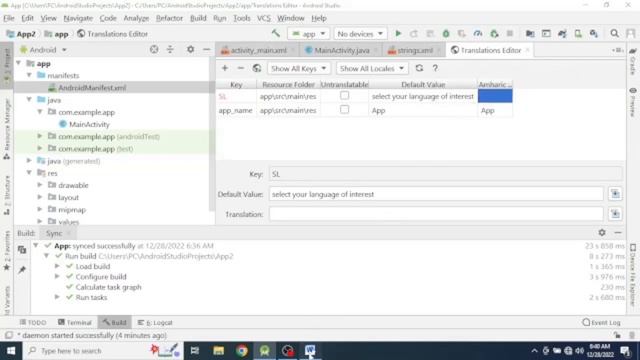 String Localization and Language in Android Programming