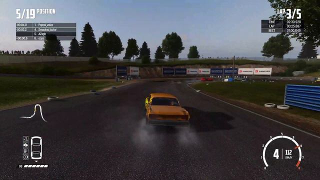 Wreckfest Multiplayer Online Racing, Fire Rock C-class, no commentary