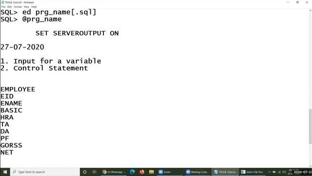DBMS   PL SQL   Control Structures