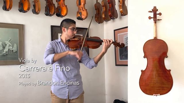 (SOLD) JonPaul Carrera e Fino 15.75" viola, 2013 / Brandon Encinas / at the Metzler Violin Shop