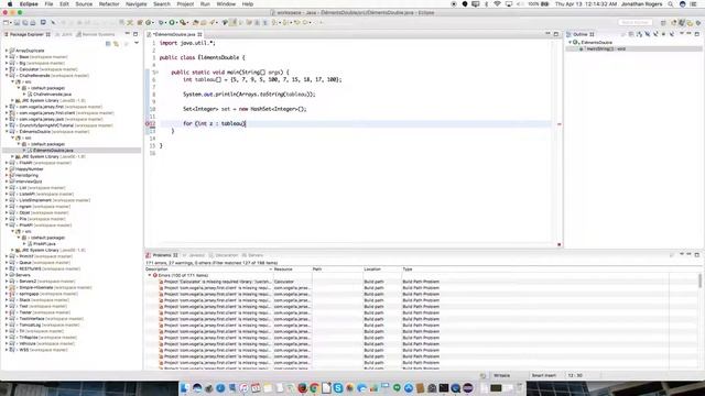 Tutoriel Java - Supprimer des Valeurs Double d'un Tableau avec HashSet