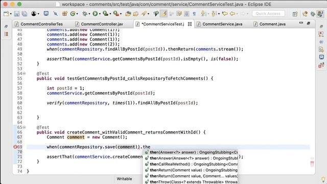 REST API endpoint implementation with Spring Boot