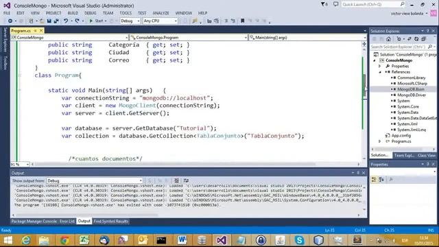 MongoDb C#   Distinct  Visual Studio