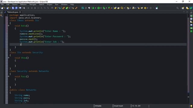 Multilevel inheritance in java | Run with eclipse IDE