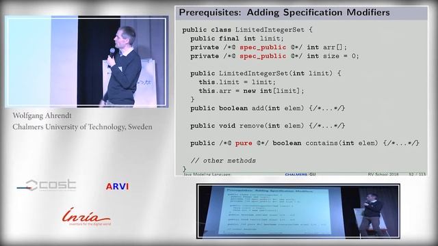 The Java Modeling Language – a Basis for Static and Dynamic Verification (W. Ahrendt, Chalmers)