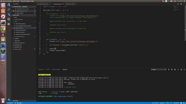 13 Working with forms and inputs - WebdriverIO