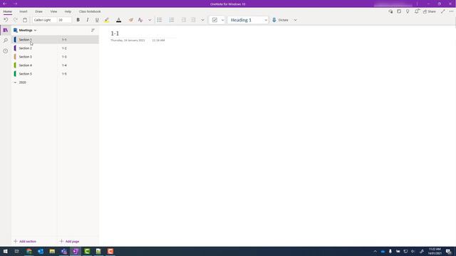 OneNote - How to archive sections in the OneNote for Windows 10 app