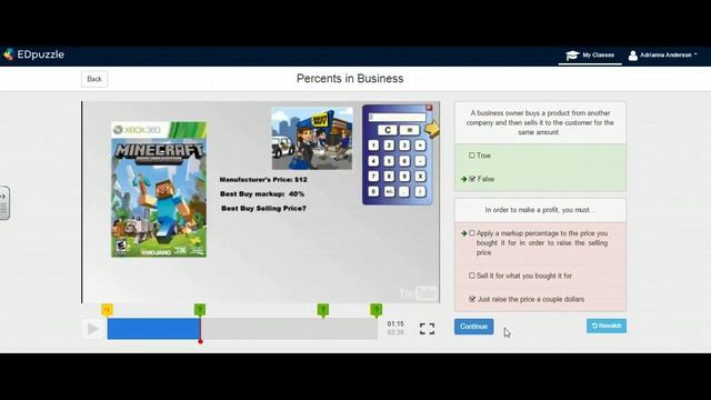 EDpuzzle exemplar