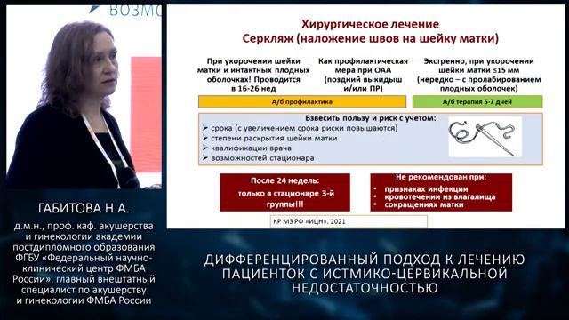 Габитова Н.А. Дифференцированный подход к лечению пациенток с ИЦН