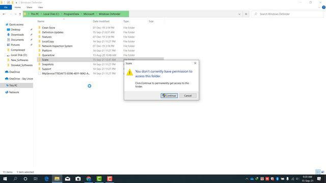 How to solve windows security actions needed.
