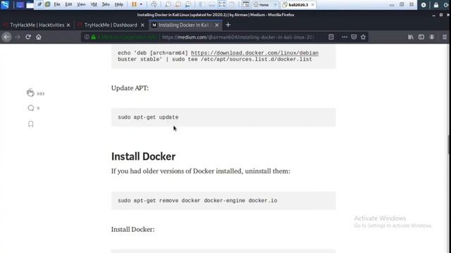 How to install Docker on Kali linux