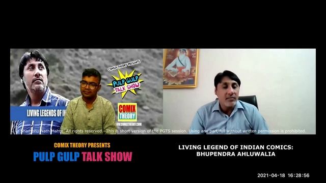 Artist Bhupendra Ahluwalia- Living Legend Of Indian Comics Pulp Gulp Talk Show Comix Theory
