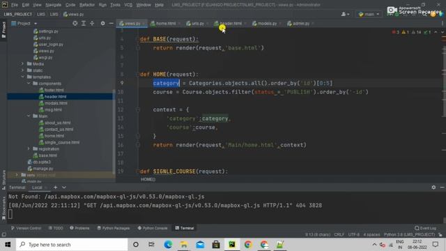 #11 Dropdown In Show Course Category And Courses #learningmanagementsystem #pythondjango #django