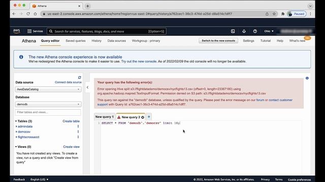 Why do I get the "Access Denied" error when I run a query in Amazon Athena?