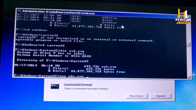 How to remove/reset windows password (cmd) [Hindi]