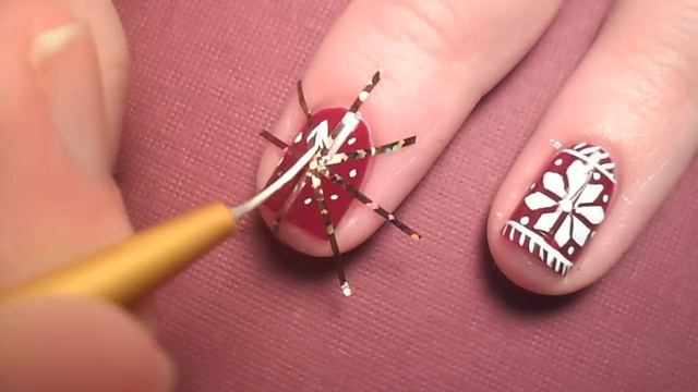 Christmas Sweater Nail Art