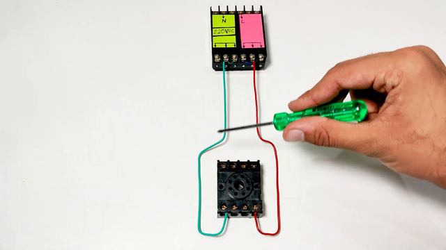 8 pin ON Delay timer Connection/Wiring with 220 VAC Load II Star Delta timer connection