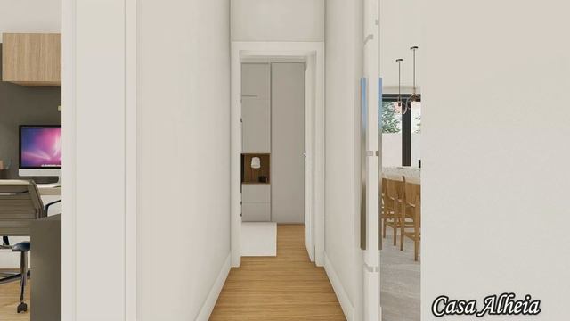 Planta de CASA estilo COLONIAL com 3 quartos | Plano casa pequeña| Small house ideas | Projeto 3D