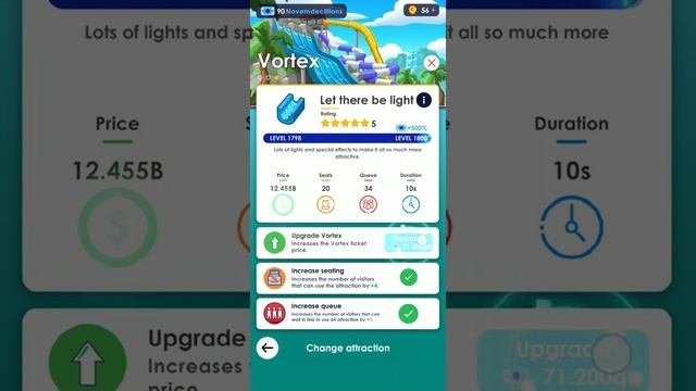 Idle Theme Park Tycoon - NEW UPDATE Aqua Park, Vortex Level 3000 MAX
