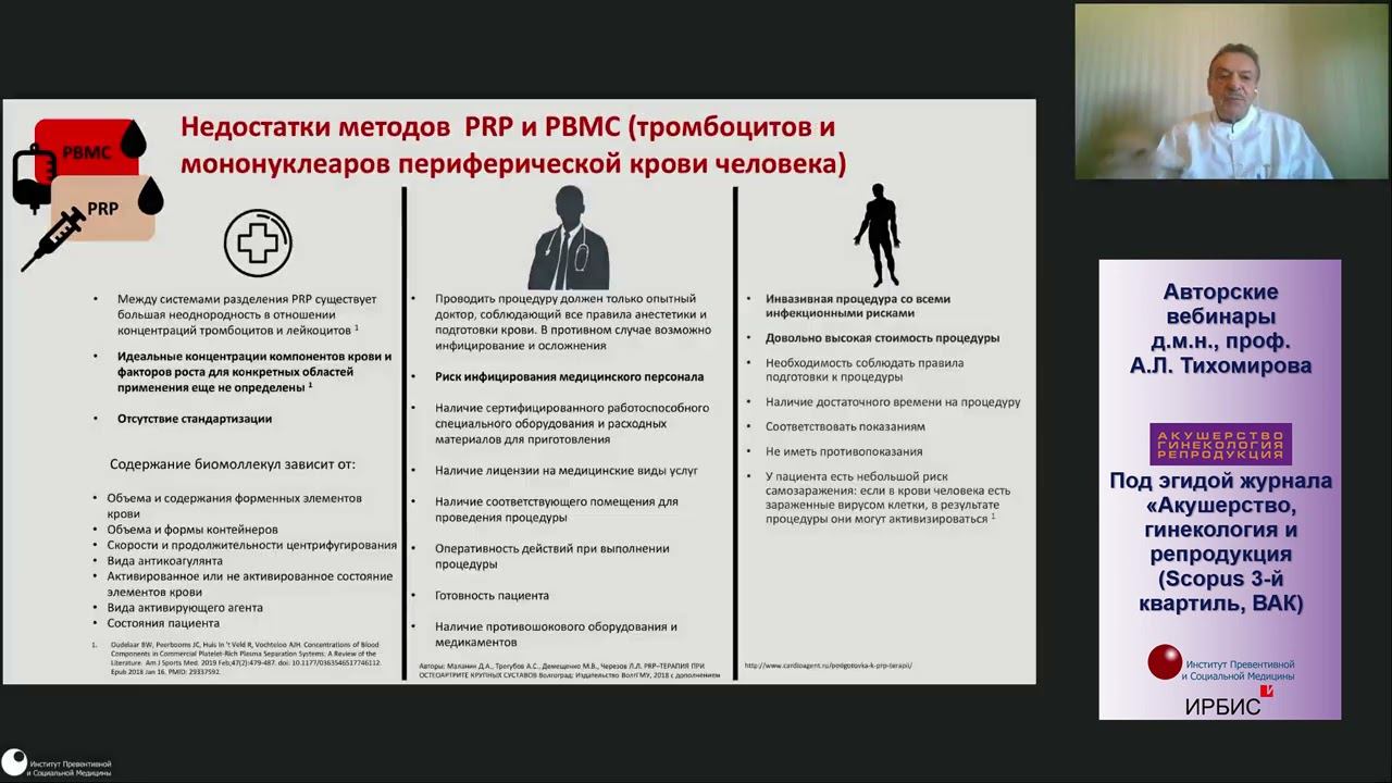 Регенеративная медицина в лечении рецидивирующих инфекционно-воспалительных заболеваний в гинекологи