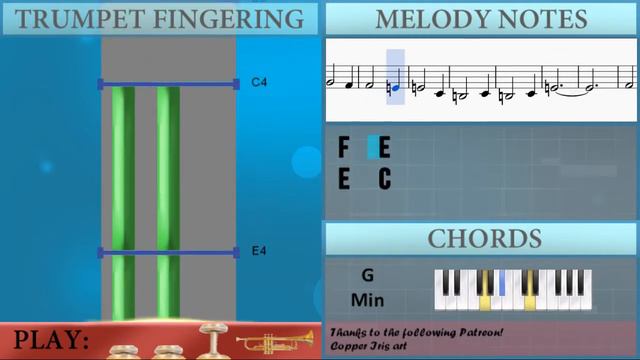 How to play Once Upon A December by Deana Carter on Trumpet (Tutorial)