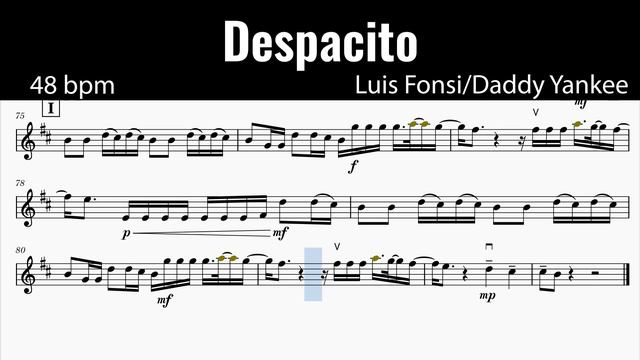 Accompaniment | Violin Sheet | Despacito | Fonsi/Daddy Yankee