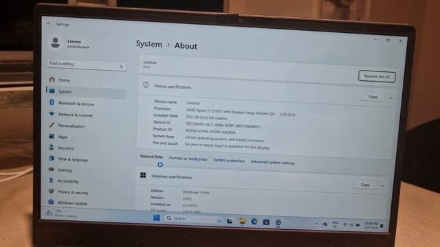 lenovo ideapad Windows 11 Pro