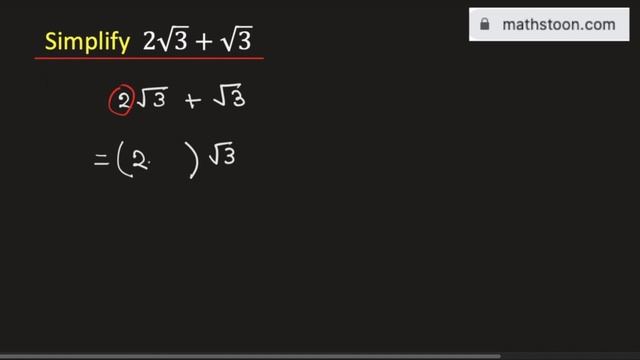 2 root(3) + root(3) || How to add 2 root3 and root 3