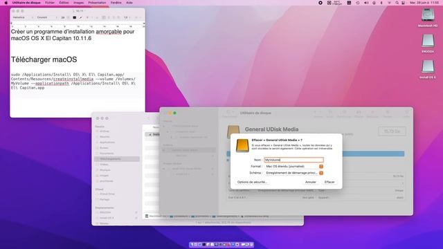 Créer un programme d’installation amorçable pour macOS X EL Capitan 10.11