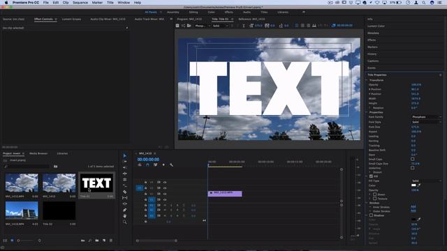 Adobe Premiere Pro CC Tutorial: Inverted Text Effect How to