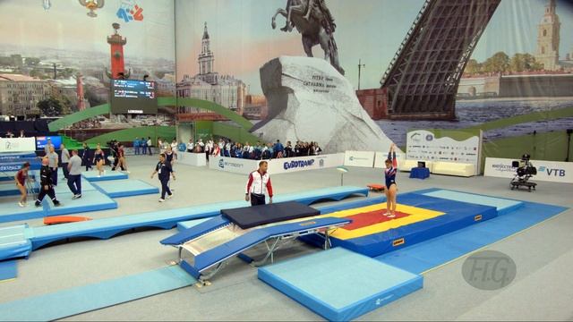ALEKSEEVA Irina (RUS) - 2018 Trampoline Worlds, St. Petersburg (RUS) - Qualification Double Mini R2