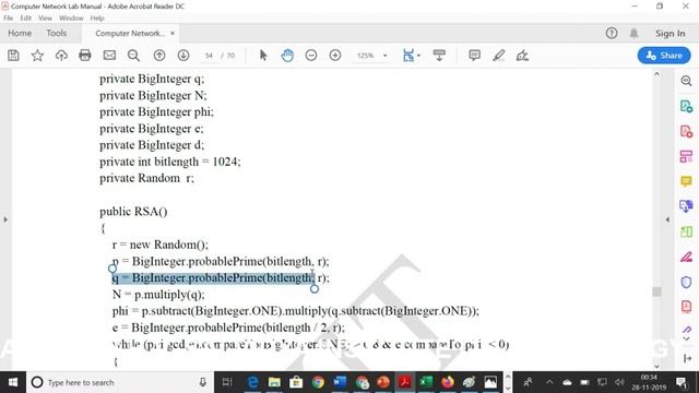 VTU 5th Semester ISE/CSE Computer Networks Lab RSA Program