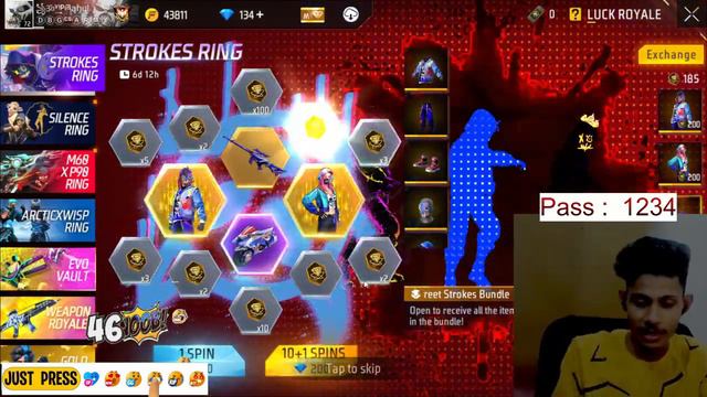 Strokes Ring Event Free Fire #freefireevent Free Fire Strokes Ring Spin Wheel #freefire