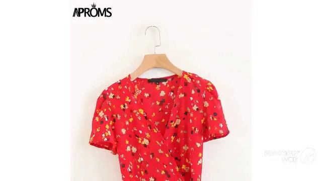 Одежда с AliExpress. Красивое летнее платье с V-образным вырезом и короткими рукавами.