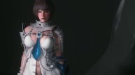 스카이림 의상 - white shark robes clothes hdt skyrim mod