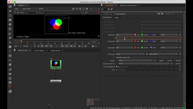 smart use of nuke expression mergeExpression node.